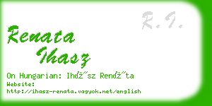 renata ihasz business card